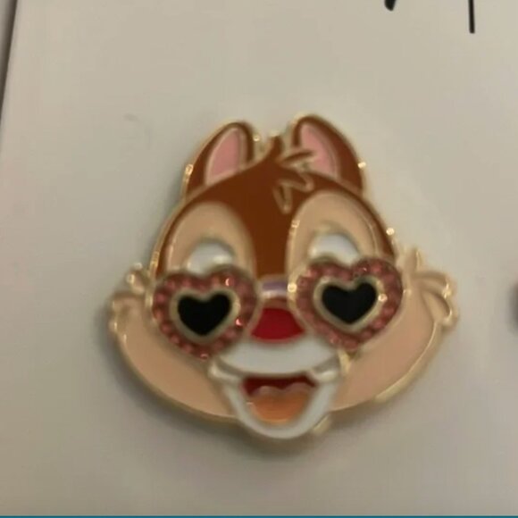 BaubleBar Disney Chip and Dale Valentine Rhinestone Sunglasses Earrings NIB - Picture 3 of 4